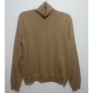 Brooks Brothers Sweater Womens Large Brown Wool Silk Cashmere Preppy Minimalist